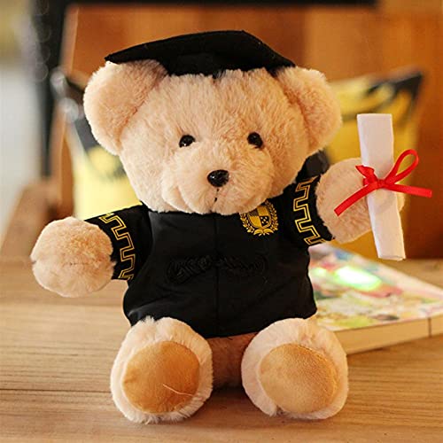 KANGDILE Osos de graduación con Gorra Negra, 2021 Regalo de graduación de 10 Pulgadas Muñecas de Peluche de Peluche de 10 Pulgadas, decoración de Regalo de graduación para Todos los niños