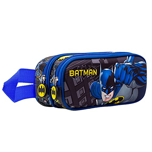 KARACTERMANIA Batman Fist-Estuche Portatodo 3D Doble, Gris