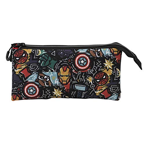 KARACTERMANIA Marvel Trend-Estuche Portatodo Triple HS, Multicolor