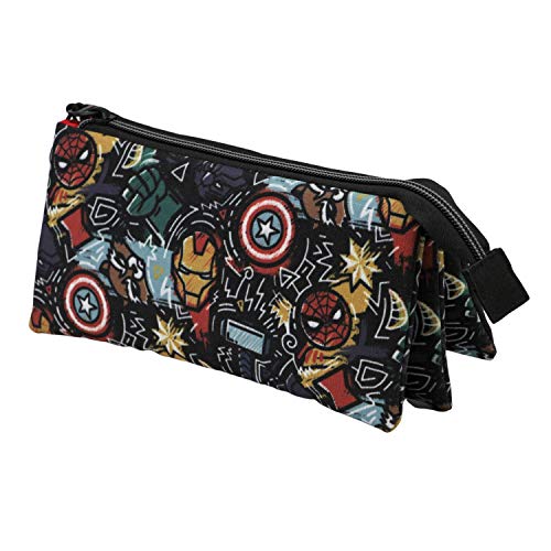 KARACTERMANIA Marvel Trend-Estuche Portatodo Triple HS, Multicolor