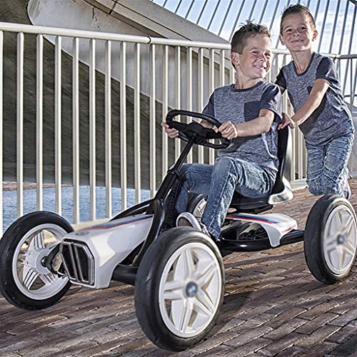 Kart Negro Kart De Pedal De Cuatro Ruedas para Niños Carreras De Bicicletas Ajuste De Tres Velocidades del Asiento Carreras Coche De Juguete (Color : Black, Size : 115 * 69 * 63cm)