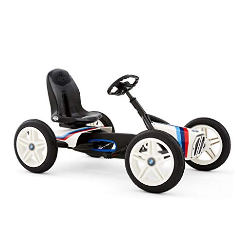 Kart Negro Kart De Pedal De Cuatro Ruedas para Niños Carreras De Bicicletas Ajuste De Tres Velocidades del Asiento Carreras Coche De Juguete (Color : Black, Size : 115 * 69 * 63cm)