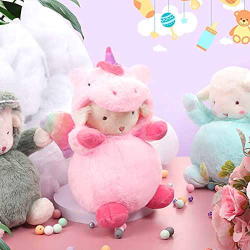 Kasyat Animales de Peluche de 8 Pulgadas Ovejas de Disfraz Animales de Peluche Oveja Cordero Peluche Suave Animales Lindo de Decoraciones Rellenas de Felpa Grandes Realistas (Unicornio)