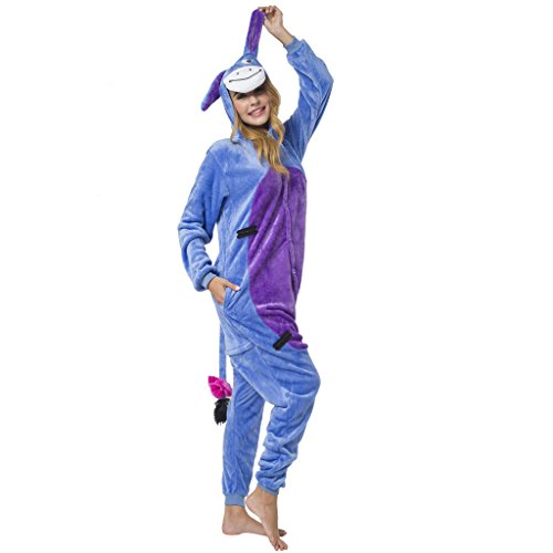 Katara-(10+ Modelos) Disney Winnie Puuh Kigurumi Pijamas Disfraz Animal Halloween Adultos, color burro, Talla 145-155cm (1744) , color/modelo surtido