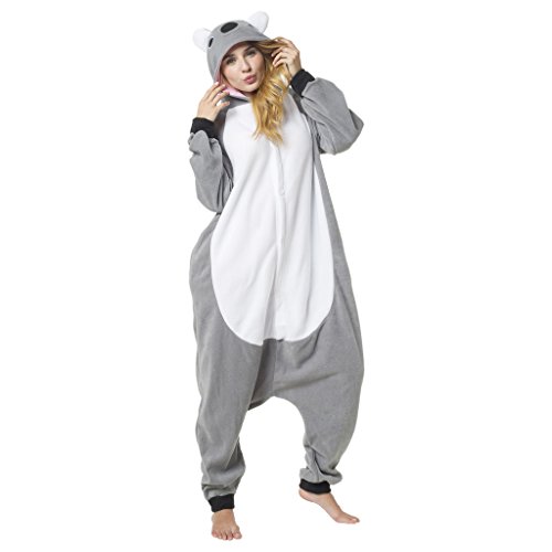 Katara-(10+ Modelos) Kigurumi Pijamas Disfraz de Animal Halloween Carnaval, Adultos, Color koala, Talla 145-155cm (1744) , color/modelo surtido