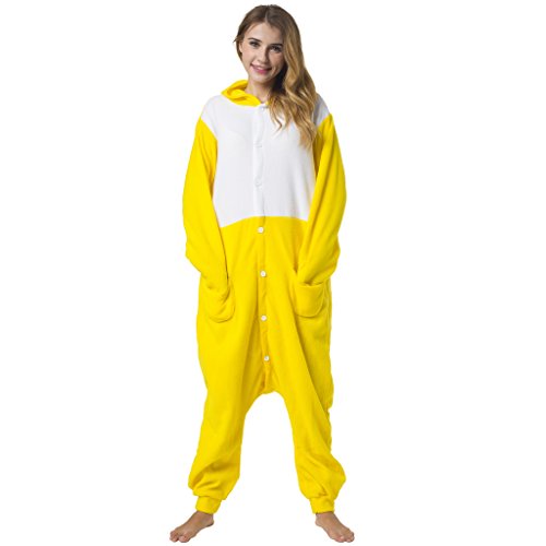 Katara 1744 - Kigurumi Pijamas Disfraz de Animal - Traje de Noche con Capucha - Adultos Unisexo - Pollito, XL