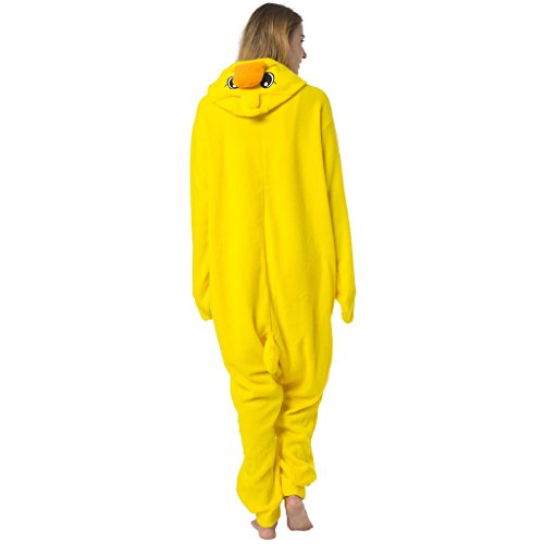 Katara 1744 - Kigurumi Pijamas Disfraz de Animal - Traje de Noche con Capucha - Adultos Unisexo - Pollito, XL