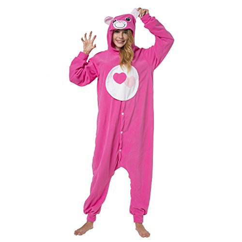 Katara- Pijamas Care Bears (4+ Modelos) Disney Traje de Oso Carnaval Adulto, Color amorosita rosa, Talla 175-185cm (1744) , color/modelo surtido