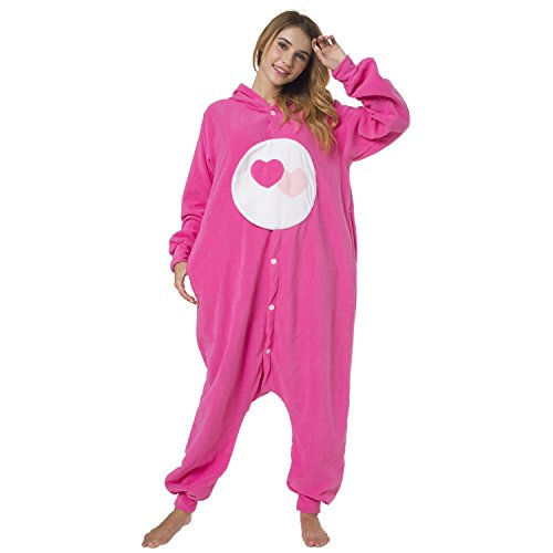 Katara- Pijamas Care Bears (4+ Modelos) Disney Traje de Oso Carnaval Adulto, Color amorosita rosa, Talla 175-185cm (1744) , color/modelo surtido