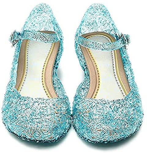 Katara- Zapatos con Cuña Disfraz Princesa Elsa Frozen Niña, Color azul, EU 31 (Tamaño del fabricante: 33) (ES10)