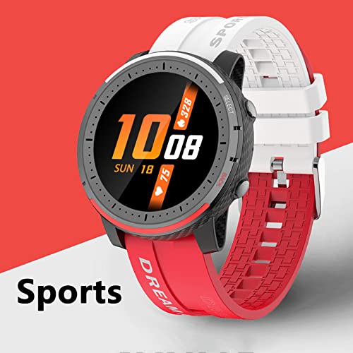 KESOTO 1.28 "Smartwatch Smart Watch Rastreador de Ejercicios de Presión Arterial - Blanco, Rojo,