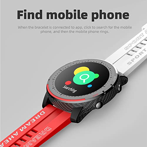 KESOTO 1.28 "Smartwatch Smart Watch Rastreador de Ejercicios de Presión Arterial - Blanco, Rojo,