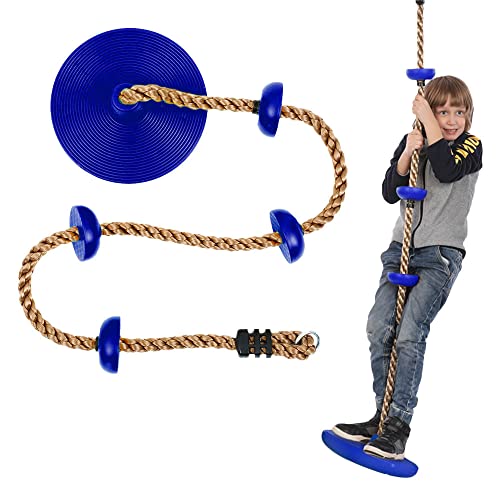 Kids Outdoor Climbing Swing, Backyard Swing Equipment, Cuerda de 200 cm con Asiento de Columpio de Disco de 30 cm, Accesorios de Patio para niños, Columpio de Patio Trasero de árbol al Aire Libre