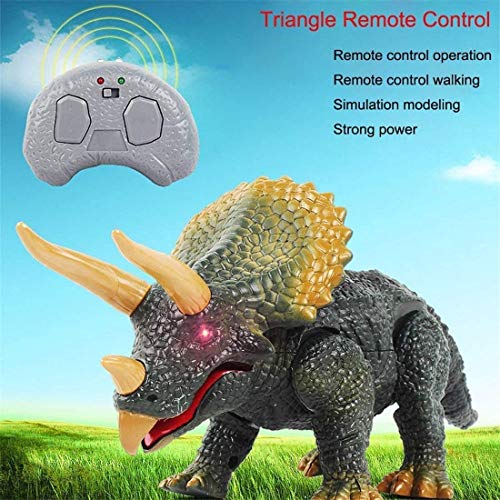 Kids Toy Electronic Pet Remote Control Robot Dinosaur Moving Walking Roaring Dinosaur Remote Control Electronic with Light Sound 25X6.5×14 cm (Color : A) (B)