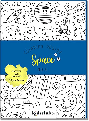 Kidsclub & Co. Póster para colorear nº 4 "Space – Pintar & Creatividad para niños