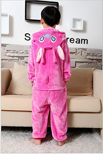 Kigurumi - Pijama de animales de niños para carnaval, Halloween, fiesta de cosplay, unisex, talla XXS/2-3 años, color rosa