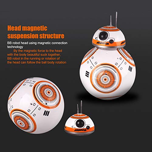 Kikioo Actualización inteligente RC BB 8 Robot 2.4G Control remoto con sonido y baile Figura de acción BB8 Ball Droid Robot BB-8 Modelo electrónico inteligente Juguetes Regalo de cumpleaños para niños