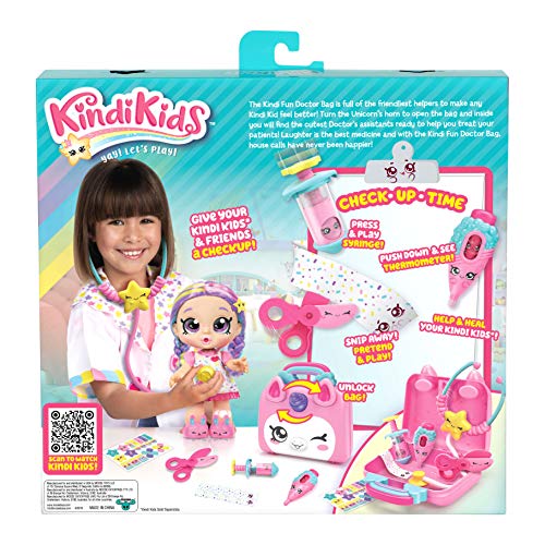 Kindi Kids Juego de Bolsas para médicos de Unicornio de Hospital, Incluye 4 Accesorios Shopkins