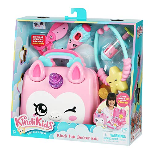 Kindi Kids Juego de Bolsas para médicos de Unicornio de Hospital, Incluye 4 Accesorios Shopkins