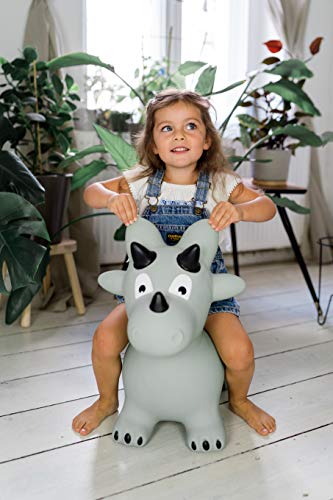 Kindsgut Animal para Saltar, Animal de Salto, Saltar, Dino, brincar, para Bebes & niño pequeño, Inflable, con inflador, Unisex, ecológico/Libre de contaminantes