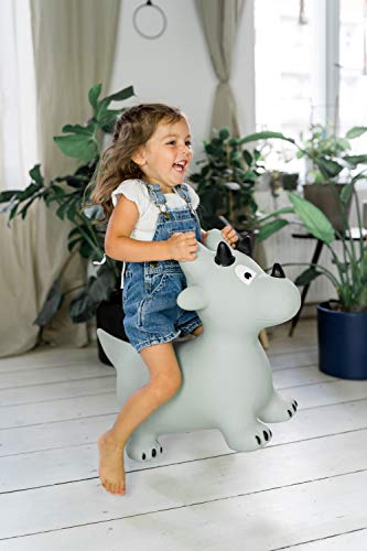 Kindsgut Animal para Saltar, Animal de Salto, Saltar, Dino, brincar, para Bebes & niño pequeño, Inflable, con inflador, Unisex, ecológico/Libre de contaminantes