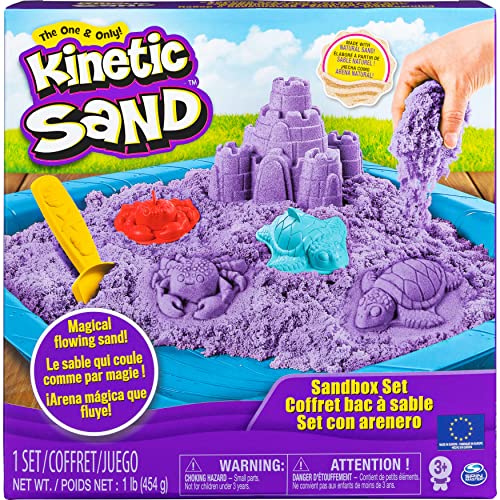 Kinetic Caja de arena (3 moldes y pala), color morado