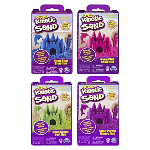 Kinetic Sand 6033332 – Arena moldeable, colores surtidos Base 227 g