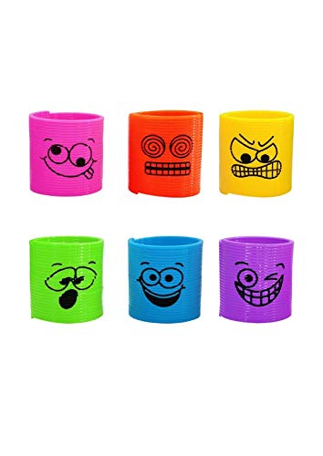 KINPARTY - 12 Mini Muelles variados con caras divertidas – ideal para regalar en cumpleaños, para cajitas sorpresa y relleno de piñatas