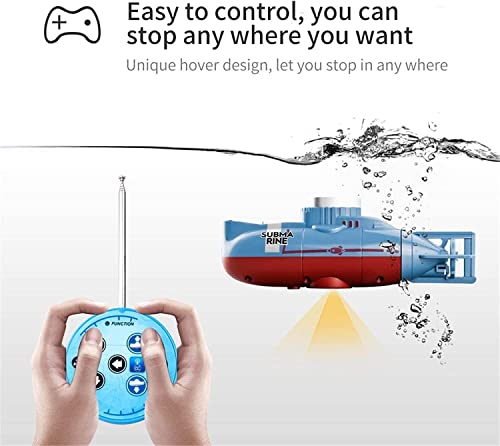 Kioiien Juguete para niños Barco de Control Remoto Submarino Simulación, Control de Radio Submarino Drone Submarino RC Barco for niños, niñas, Apagado Función Fuera del Agua, Juguetes Aficionados for