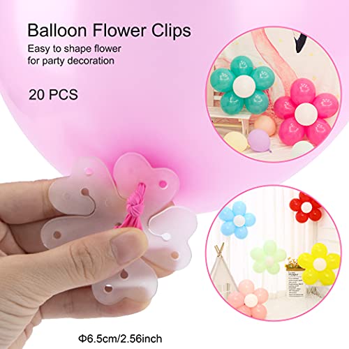 Kit de Cinta de Tira Decorativa de la Columna de Arco, Tiras de Cinta de Globo con Pegamento de Punto de Globo, Clips de Flores para la Fiesta de Navidad Bodas Cumpleaños