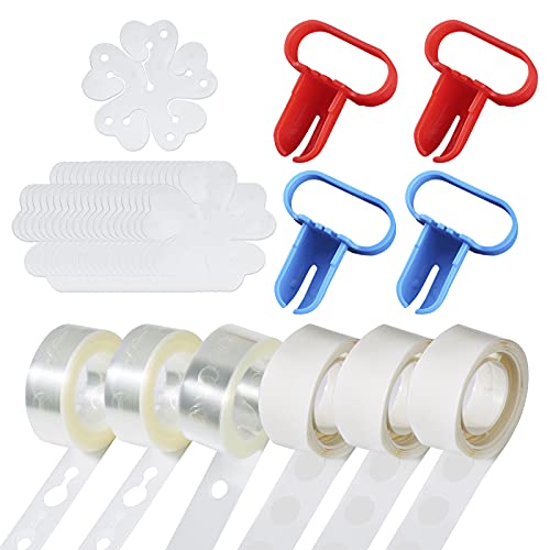 Kit de Cinta de Tira Decorativa de la Columna de Arco, Tiras de Cinta de Globo con Pegamento de Punto de Globo, Clips de Flores para la Fiesta de Navidad Bodas Cumpleaños