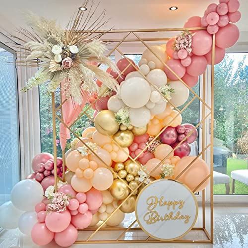 Kit de Guirnaldas con Globos Rosa, 98 Piezas Arco de Globos Rosa y Oro Globos de Cumpleaños, Guirnaldas de Globos para Cumpleaños Decoraciones de Fiesta para Boda Decoracion, Baby Shower Decoraciones