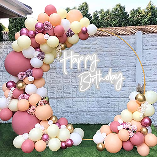 Kit de Guirnaldas con Globos Rosa, 98 Piezas Arco de Globos Rosa y Oro Globos de Cumpleaños, Guirnaldas de Globos para Cumpleaños Decoraciones de Fiesta para Boda Decoracion, Baby Shower Decoraciones