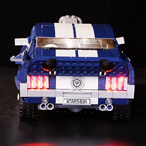 Kit de iluminación LED Compatible con Ford GT Mustang Modelo - para Lego 10265 Modelos DE Bloqueo - Excluyendo Modelos Lego