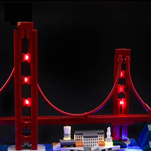 Kit De Iluminación Led para Architecture San Francisco-Compatible con Ladrillos De Construcción Lego Modelo 21043(NO Incluido El Modelo)