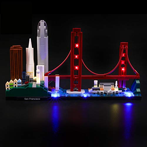 Kit De Iluminación Led para Architecture San Francisco-Compatible con Ladrillos De Construcción Lego Modelo 21043(NO Incluido El Modelo)