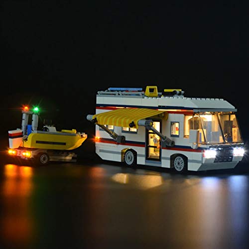 Kit De Iluminación Led para Creator Caravana De Vacaciones -Compatible con Ladrillos De Construcción Lego Modelo 31052(NO Incluido En El Modelo)