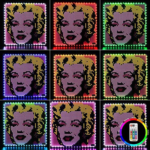 Kit de iluminación LED para Marilyn Monroe de Andy Warhol-Compatible con el modelo de bloque de construcción LEGO 31197-juego Lego no incluido