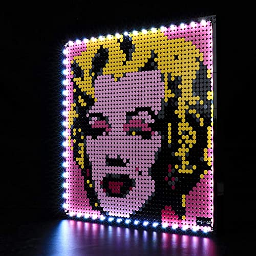 Kit de iluminación LED para Marilyn Monroe de Andy Warhol-Compatible con el modelo de bloque de construcción LEGO 31197-juego Lego no incluido