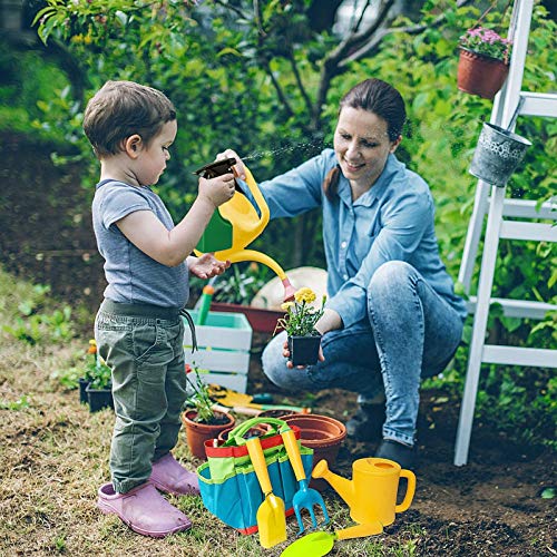 Kit de jardín para niños,Herramientas de jardín para niños,Bolsa para niños de herramientas de jardín,Juego de jardinería,Bolsa de guantes de jardín,Kit Jardinería Niños Guantes (A)