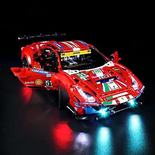 Kit de luces GC para Lego Ferrari 488 GTE "AF Corse #51 42125 (el juego Lego no está incluido) (clásico)