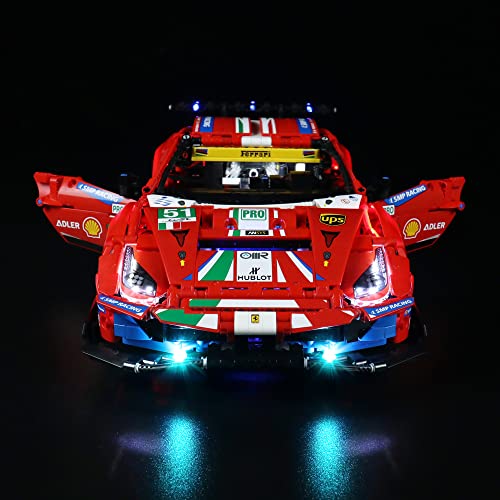 Kit de luces GC para Lego Ferrari 488 GTE "AF Corse #51 42125 (el juego Lego no está incluido) (clásico)