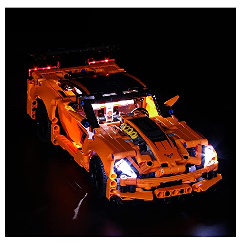 Kit de Luces LED para Coche Deportivo Lego 42093 Chevrolet Corvette ZR1, Juego de iluminación de conexión USB Compatible (Solo Luces, no Modelos Lego)