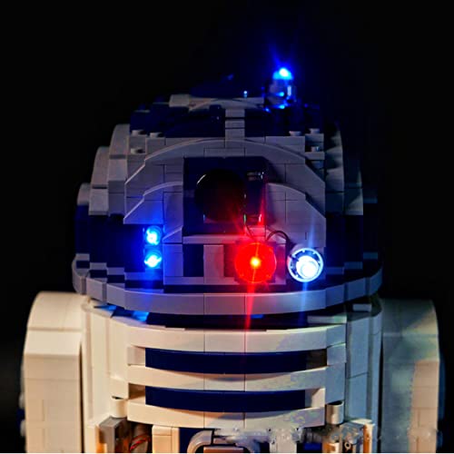 Kit de luces LED para robots de Star Wars, kit de iluminación compatible con Lego 75308 (solo iluminación) (versión clásica)