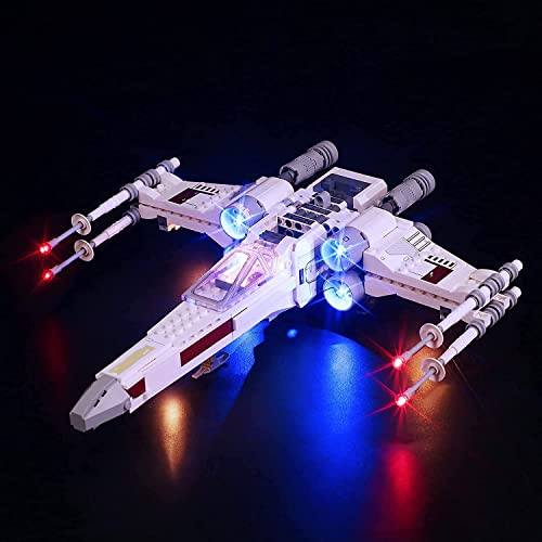 Kit de luz LED para Lego Star Wars Luke Skywalker X-Wing Fighter 75301, kit de iluminación compatible con Lego 75301 (kit de luz sin modelo) (versión básica)