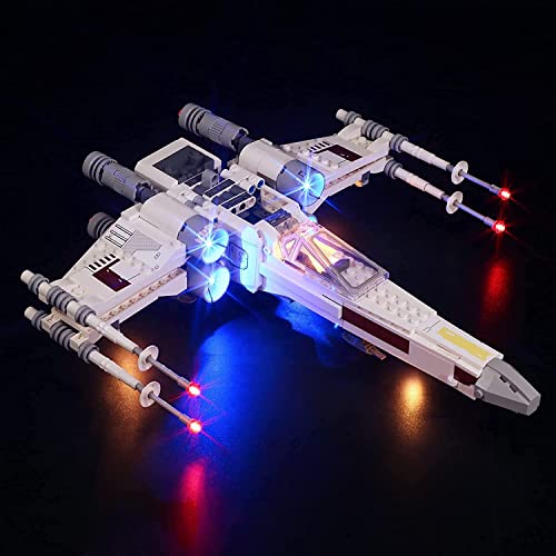 Kit de luz LED para Lego Star Wars Luke Skywalker X-Wing Fighter 75301, kit de iluminación compatible con Lego 75301 (kit de luz sin modelo) (versión básica)