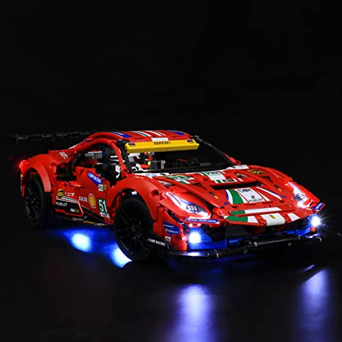 Kit De Luz LED para Lego Technic Ferrari 488 GTE 500, No Incluye El Modelo Lego, Compatible con Ladrillos De Construcción Lego Modelo 42125