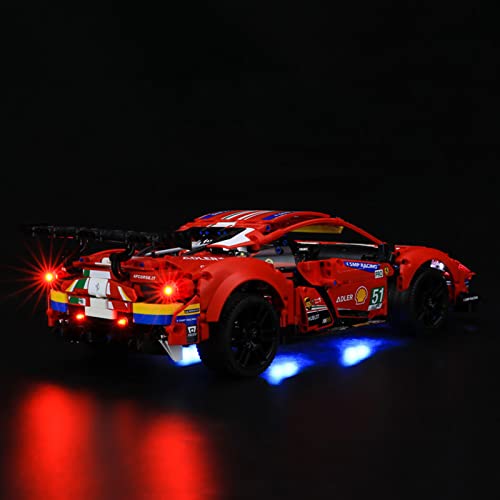 Kit De Luz LED para Lego Technic Ferrari 488 GTE 500, No Incluye El Modelo Lego, Compatible con Ladrillos De Construcción Lego Modelo 42125