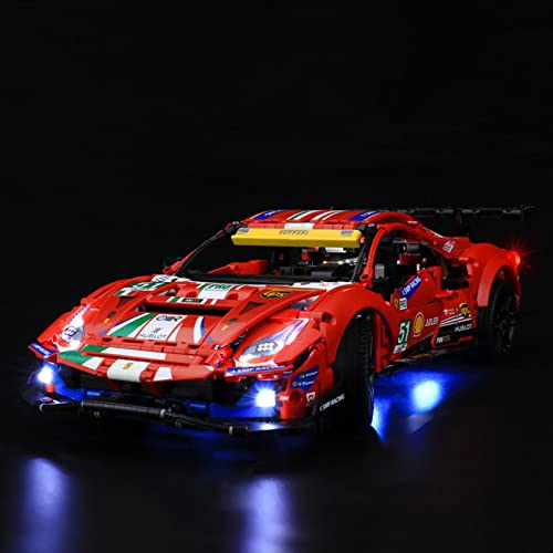 Kit De Luz LED para Lego Technic Ferrari 488 GTE 500, No Incluye El Modelo Lego, Compatible con Ladrillos De Construcción Lego Modelo 42125