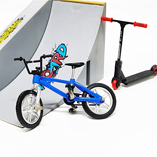 Kit de Skate Park, Mini Dedo Skateboard Rampa con Ruedas de Reemplazo y Herramientas, Accesorios de Entrenamiento de Parques Ultimate Incluyendo Tabla de Fingeres, Bicicleta de Finger, Scooters para